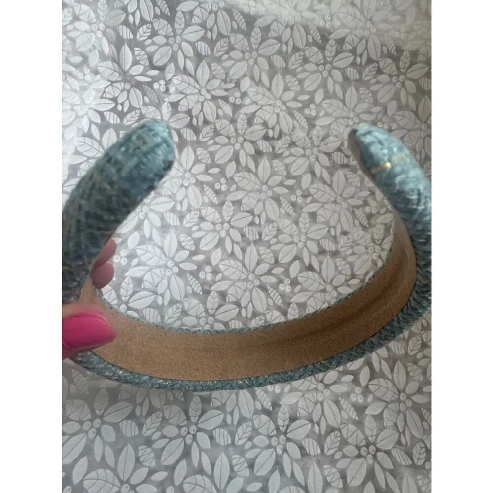 1 pc NEW! Light Blue Designer-Style Tweed C Headband